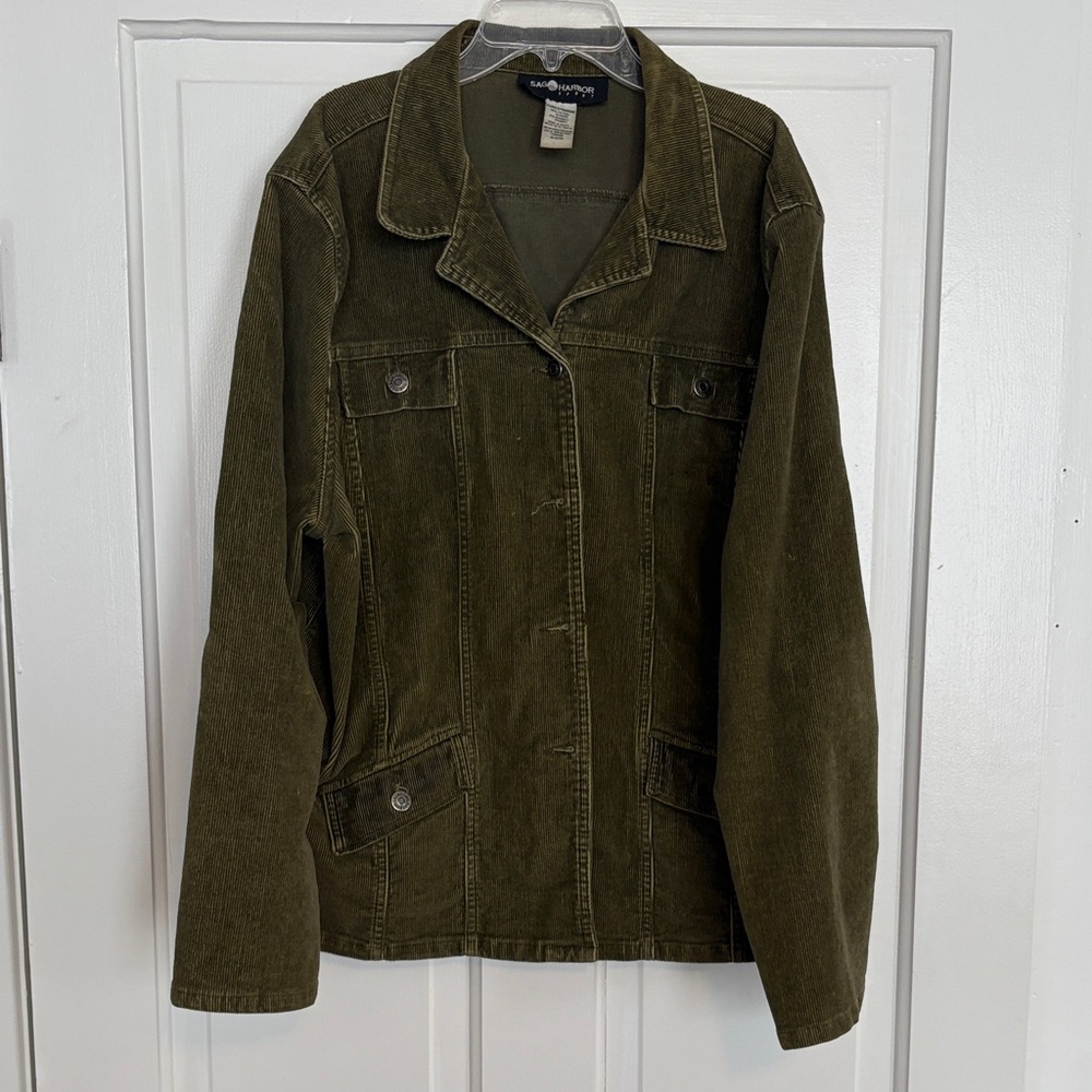 Men’s‎ Vintage Sag Harbor Olive Corduroy Jacket